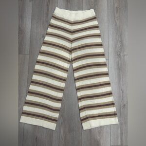 FREE PEOPLE. Striped Woman’s Bottoms in Cream and Brown 🤎🤍